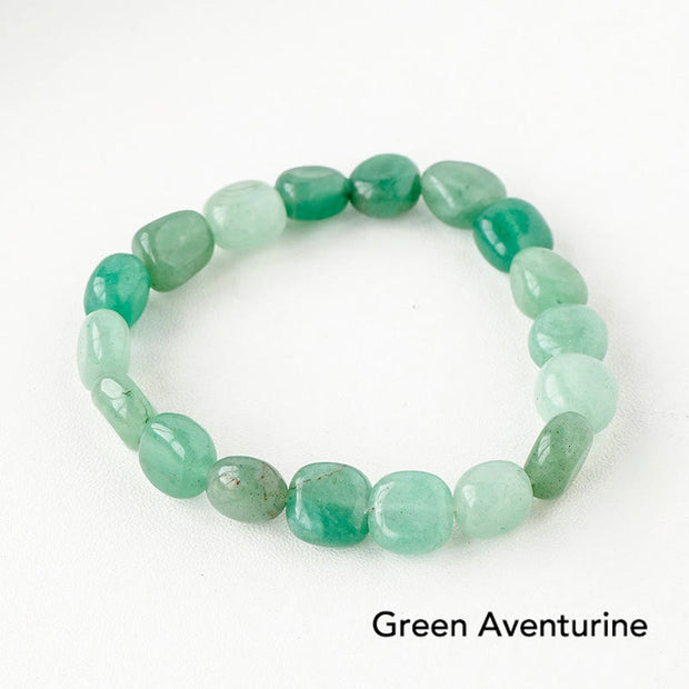 Natural Irregular Shape Crystal Stone Spiritual Awareness Bracelet Bracelet BS Green Aventurine