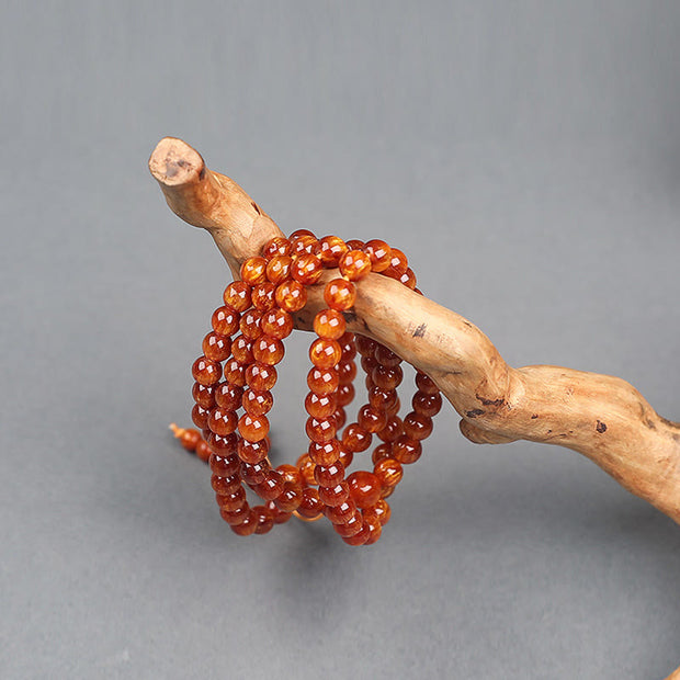 Buddha Stones Golden Sea Willow Success Positive Bracelet Mala Bracelet BS 14