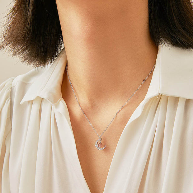 Buddha Stones Strawberry Quartz Blue Crystal Love Healing Necklace Necklaces & Pendants BS 5