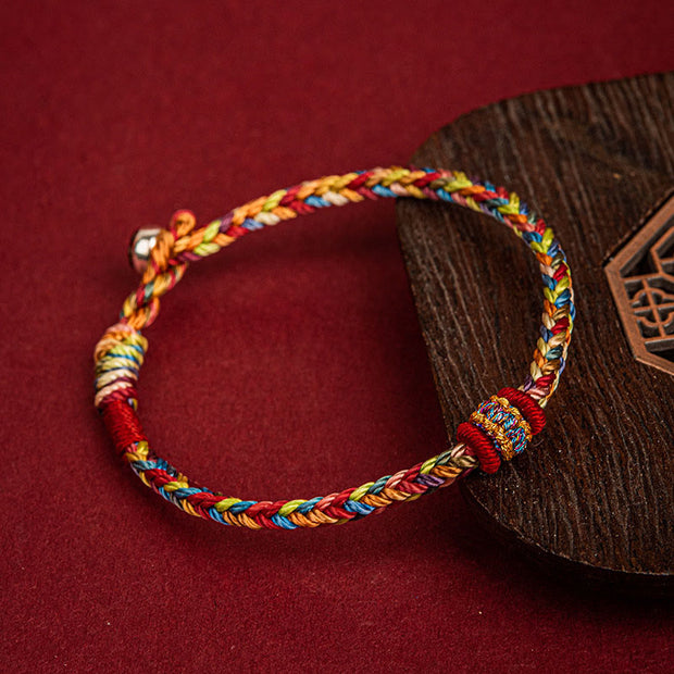 Buddha Stones Handmade Dragon Boat Festival Luck Colorful Rope Child Adult Bracelet Bracelet BS 1