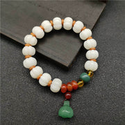 Buddha Stones Natural Bodhi Seed Agate Bodhi Harmony Bracelet