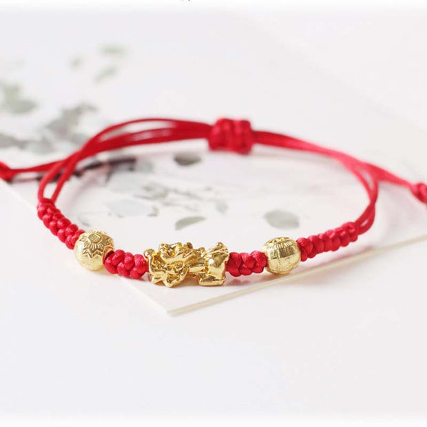 Buddha Stones FengShui Wealth PiXiu Red String Bracelet Bracelet BS 2