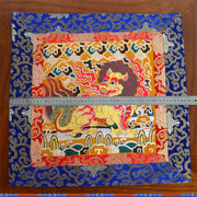 Buddha Stones Fengshui Kirin Prayer Altar Mat Healing Meditation Auspicious Symbol Mat Prayer Altar BS 6