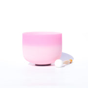 Buddha Stones Tibetan Crystal Sound Bowl Candy Color Handcrafted for Yoga and Mindfulness Meditation Singing Bowl Singing Bowl buddhastoneshop 8 IN (20.3CM) Pink