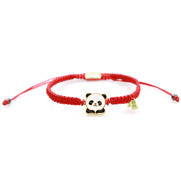 Buddha Stones Tibetan Handmade Panda Bamboo Lucky Red String Bracelet Bracelet BS 6