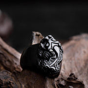 Buddha Stones FengShui PiXiu Black Obsidian Strength Ring Ring BS 4