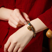 Buddha Stones Agarwood Red Agate Turquoise Balance Strength Bracelet Bracelet BS 3