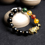 Buddha Stones Color-Changing Pixiu Obsidian Wealth Bracelet Bracelet BS 2