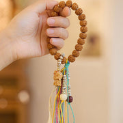 Buddha Stones Tibet Rudraksha Bodhi Seed Amulet Wealth Luck Bracelet