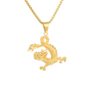 Buddha Stones Dancing Dragon Pattern Luck Necklace Pendant Necklaces & Pendants BS 4