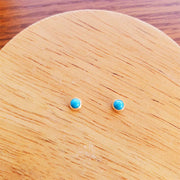 Buddha Stones Dainty Tiny Turquoise Serenity Stud Earrings