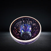 Buddha Stones Handmade Chinese Jianzhan Purple Glaze Ceramic Teacup Ceramic Tenmoku Kung Fu Tea Cup