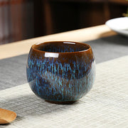 Buddha Stones Multicolor Ceramic Teacup Ocean Wave Tea Cups