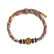 ❗❗❗A Flash Sale- Buddha Stones Colorful Rope Wealth Comes From All Directions Handmade Eight Thread Peace Knot Luck Bracelet