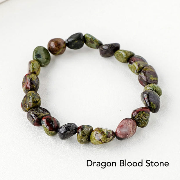 Natural Irregular Shape Crystal Stone Spiritual Awareness Bracelet Bracelet BS Dragon Blood Stone