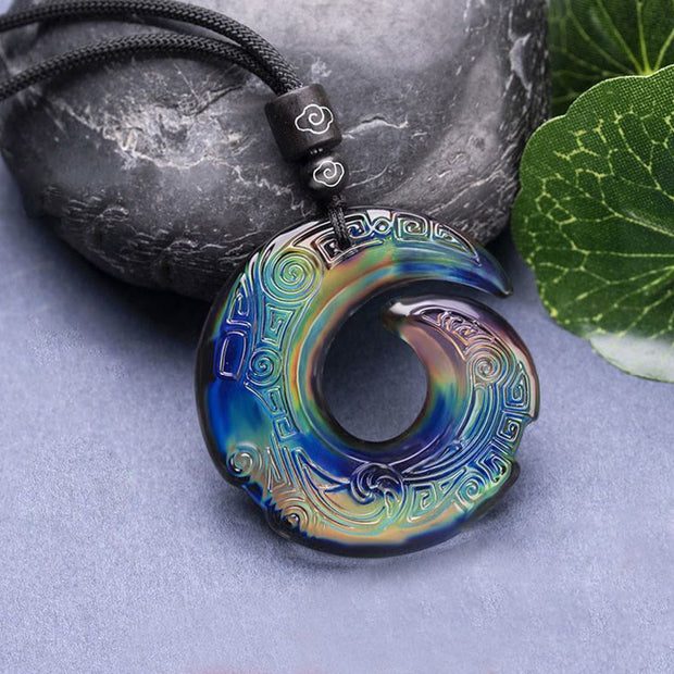 Color-Changing One's Luck Improves Design Patern Liuli Crystal Necklace Pendant Necklaces & Pendants BS 3
