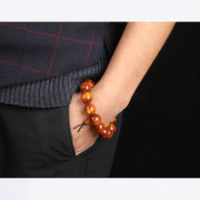 Buddha Stones Golden Sea Willow Success Positive Bracelet Mala Bracelet BS 6