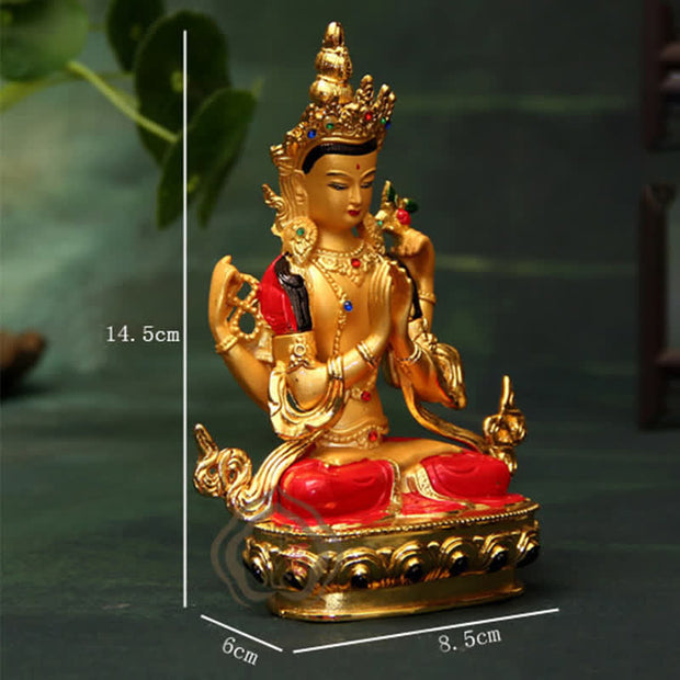 Buddha Stones Bodhisattva Chenrezig Four-armed Avalokitesvara Protection Statue Home Decoration
