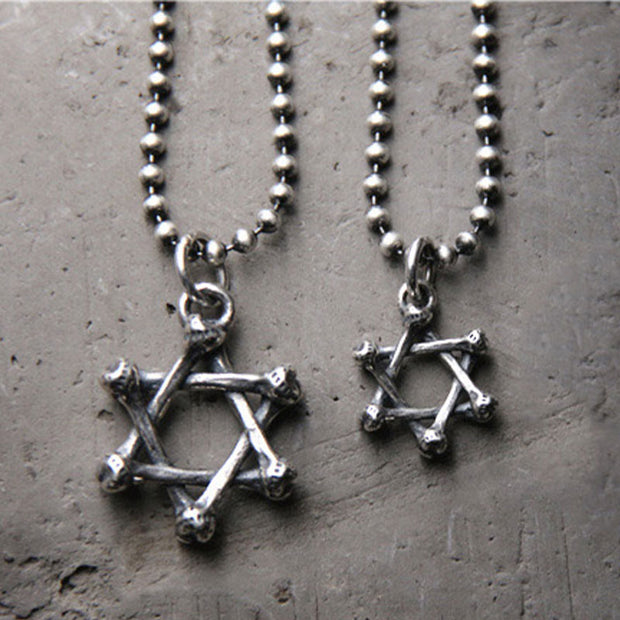 925 Sterling Silver Star of David Hope Protection Necklace Necklaces & Pendants BS 3