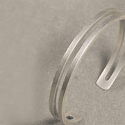 Buddha Stones 925 Sterling Silver Vintage Design Blessing Metal Cuff Bracelet Bangle
