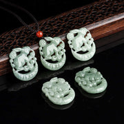 Year of the Rabbit Jade Luck Crescent Mooon Necklace Pendant Necklaces & Pendants BS 5