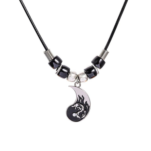2pcs Yin Yang Dragon Pendant Couple Necklace Necklaces & Pendants BS 4