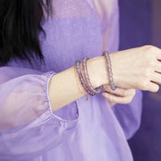 Buddha Stones Natural Amethyst Crystal Meditation Healing Bracelet