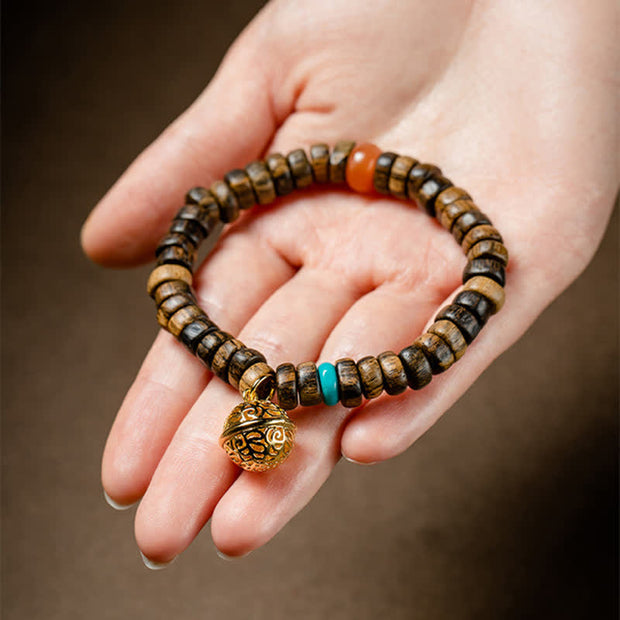 Buddha Stones Agarwood Red Agate Turquoise Balance Strength Bracelet Bracelet BS 9