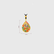 Buddha Stones Colorful Phoenix Flower Luck Strength Necklace Pendant Necklaces & Pendants BS 6