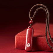 Buddha Stones Chinese Zodiac Natal Buddha Cinnabar Amulet Protection String Necklace Pendant Necklaces & Pendants BS main
