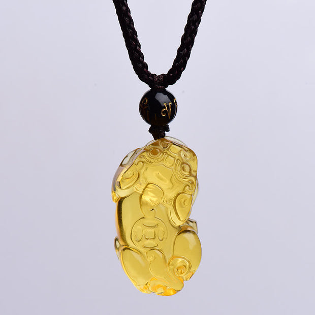 Buddha Stones FengShui Citrine PiXiu Wealth Necklace Pendant Necklaces & Pendants BS 9