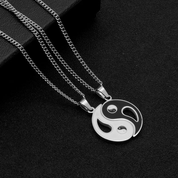 2pcs Yin Yang Pendant Couple Necklace Necklace BS 6