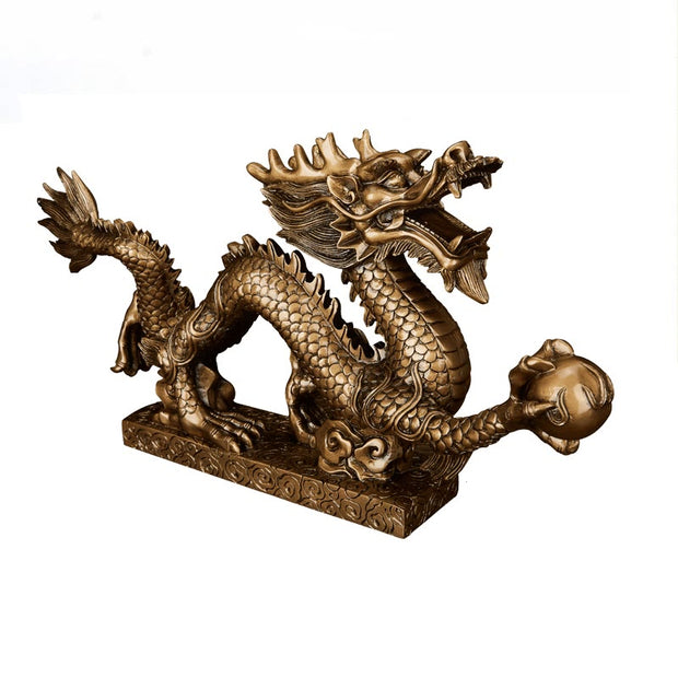 ❗❗❗A Flash Sale- Buddha Stones Feng Shui Dragon Auspicious Cloud Wealth Luck Decoration Decorations BS Brown 50cm*7.5cm*25cm