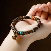 Buddha Stones Agarwood Red Agate Turquoise Balance Strength Bracelet Bracelet BS 7