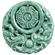 Buddha Stones Dragon Jade Yin Yang Balance Necklace String Pendant Necklaces & Pendants BS 7
