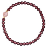 Buddha Stones Natural Garnet Strawberry Quartz Calm Bracelet