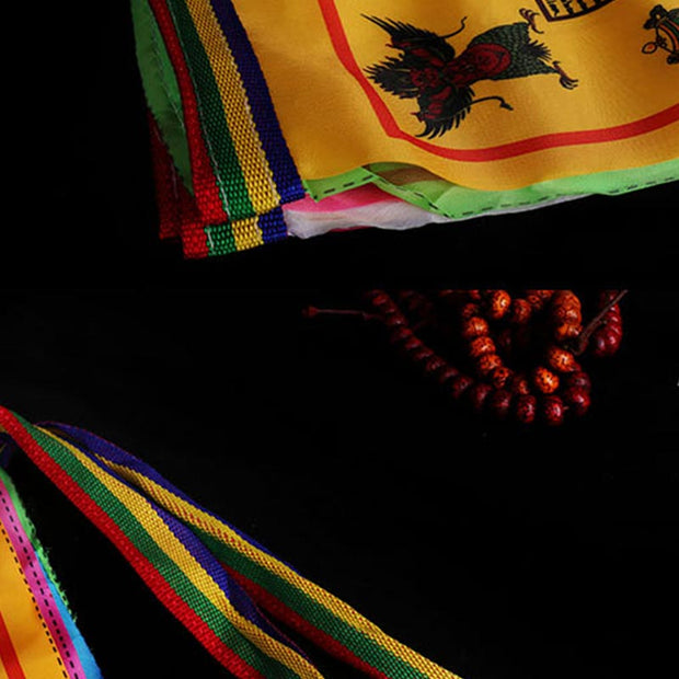 Buddha Stones Tibetan Blessing Outdoor 10 Pcs Prayer Flag Decorations buddhastoneshop 5