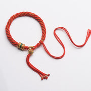 Buddha Stones Tibetan Handmade Luck Prayer Wheel Bead Charm Weave Colorful String Bracelet Bracelet BS 7