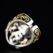 Buddha Stones 925 Sterling Silver Chinese Zodiac Tiger Protection Blessing Adjustable Ring Ring BS 7