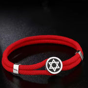 Buddha Stones Star of David Calm Balance String Bracelet Bracelet BS Red(Wrist Circumference 14-20cm)