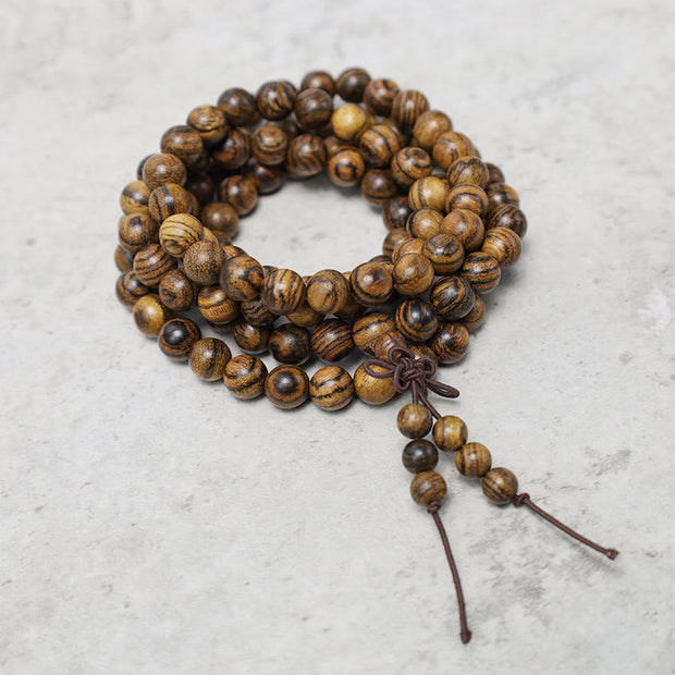 Buddha Stones 108 Mala Beads Bracelet Prayer Meditation Sandalwood Elastic Bracelet BS 21