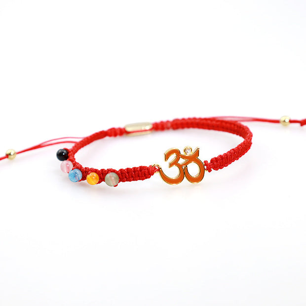 Tibetan Handmade OM Mindfulness Red String Bracelet (Extra 40% Off | USE CODE: FS40) Bracelet BS 5