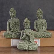 Buddha Stones Tibetan Meditation Praying Buddha Serenity Resin Home Decoration