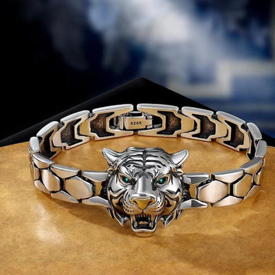 Buddha Stones Tiger Head Design Healing Bracelet