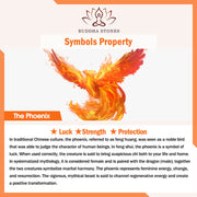 Buddha Stones Lucky Dragon Phoenix Protection Energy Adjustable Ring Ring BS 14