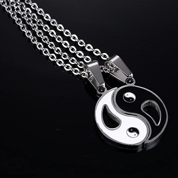 2pcs Yin Yang Pendant Couple Necklace Necklace BS 5