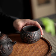 Buddha Stones Lotus Leaf Flower Landscape Dragon Bamboo Ceramic Teacup Kung Fu Tea Cup Bowl Cup BS 2