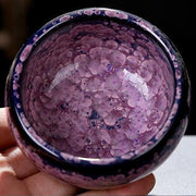 Buddha Stones Colorful Iris Flowers Chinese Jianzhan Kiln Change Porcelain Teacup Tenmoku Kung Fu Tea Cup