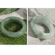 Buddha Stones Natural Jade Luck Abundance Ring Rings BS 8