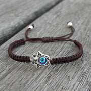 Buddhastoneshop Handmade Hamsa Symbol Protection Luck String Bracelet